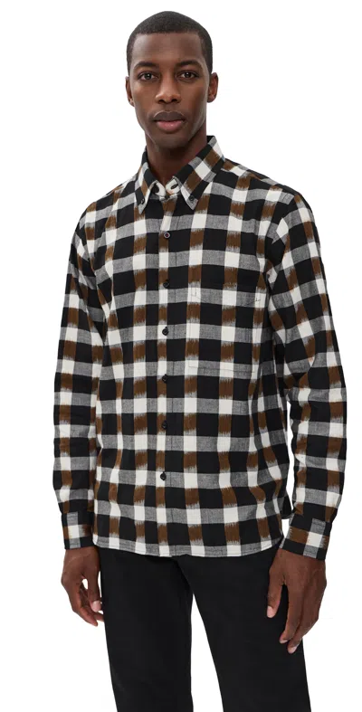 Kardo Ronald Checked Cotton Shirt In Black