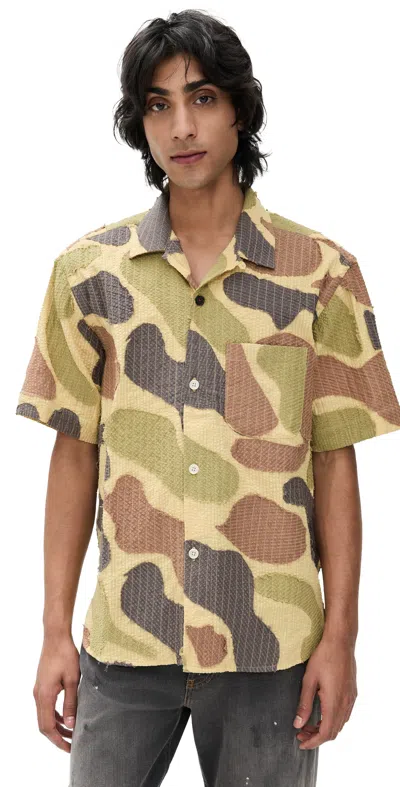 Kardo Ronen Seersucker Patchwork Shirt Multi