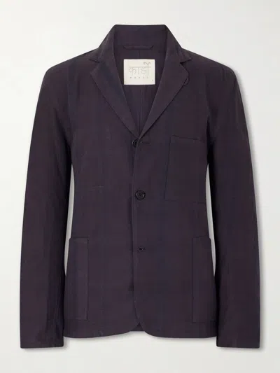 Kardo Somesh Checked Cotton Blazer In Black