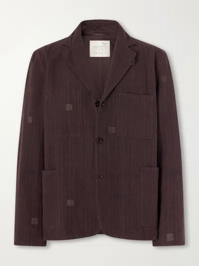 Kardo Somesh Cotton Suit Jacket In Brown