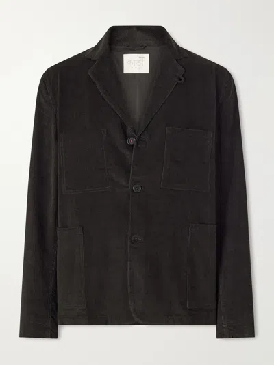Kardo Somesh Cotton-corduroy Suit Jacket In Green