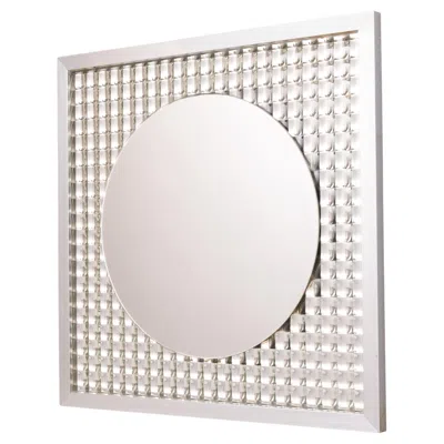 Pre-owned Kare Design Space Ace Wall Mirror By , Round On Square Base, 1970s In Gray