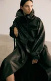 Karen Arcanjo Bree Leather Coat In Black