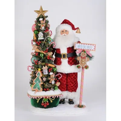 Karen Didion Originals Christmas Collection Santa  Figurines & Collectibles In Red