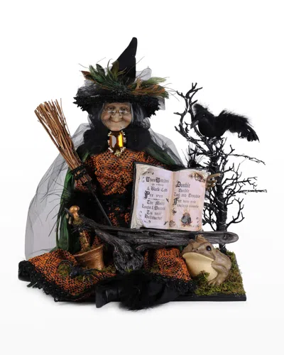 Karen Didion Originals Edith Sitting Witch Halloween Decor In Black