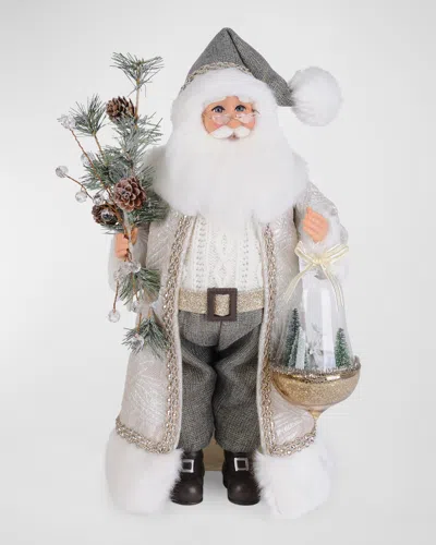 Karen Didion Originals Glistening Forest Santa Figure In Multi