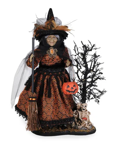 Karen Didion Originals Haunted Trail Witch On Base In Multi