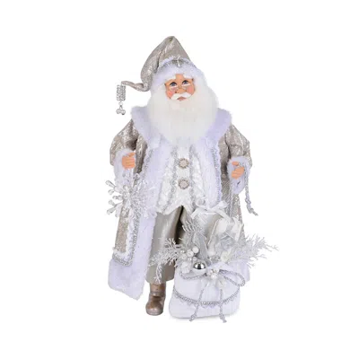 Karen Didion Originals Light Up White Christmas Santa Figurine