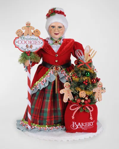 Karen Didion Originals Lighted Mrs. Claus' Goodie Bakery Figure In Red