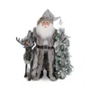 Karen Didion Originals Lighted Snow Covered Wilderness Santa In Multi