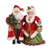 Karen Didion Originals Lighted Strolling Mr. & Mrs. Claus In Multi