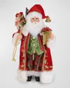 Karen Didion Originals Lighted Traditional Tartan Santa