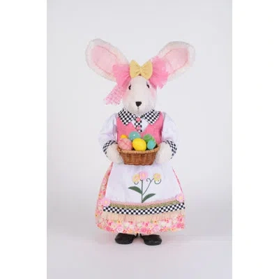 Karen Didion Originals Mona Bunny In Yellow;pink;white