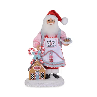 Karen Didion Originals North Pole Candy Santa Figurine In Multi