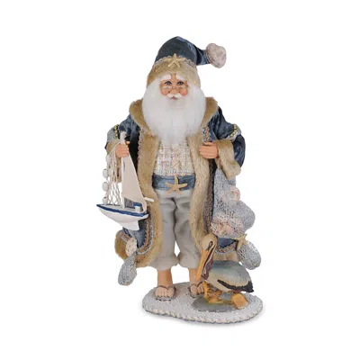 Karen Didion Originals Pelican Beach Santa Figurine In Neutral
