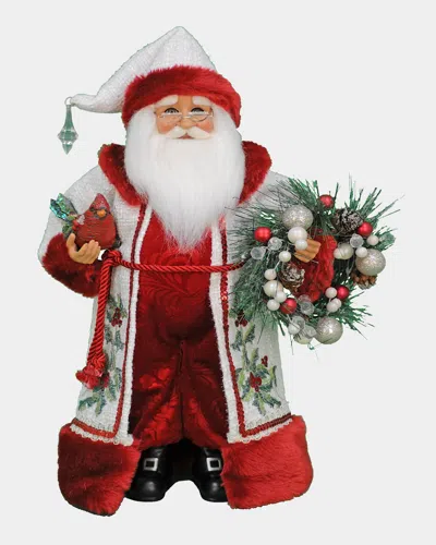 Karen Didion Originals Winter Serenity Santa In Red