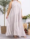 Karen Didion Seabreeze Stripe Dress In Multi In Multi