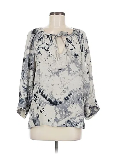 Pre-owned Karen Kane 3/4 Sleeve Blouse In Gray