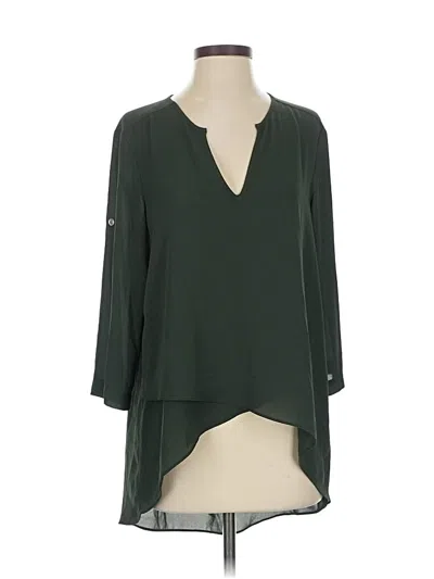 Pre-owned Karen Kane 3/4 Sleeve Blouse In Green