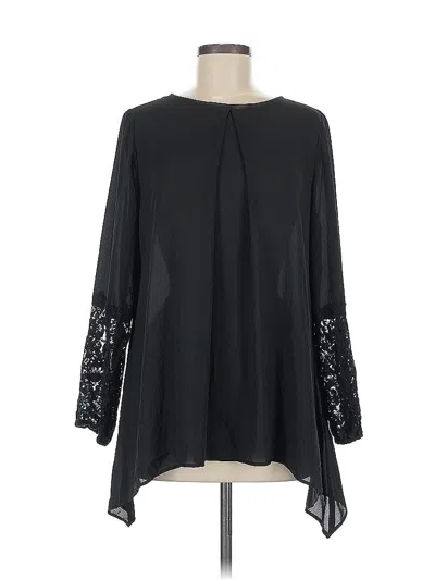 Pre-owned Karen Kane 3/4 Sleeve T-shirt In Black