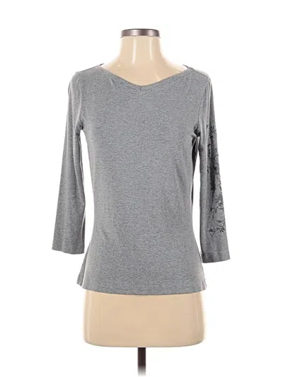 Pre-owned Karen Kane 3/4 Sleeve T-shirt In Gray