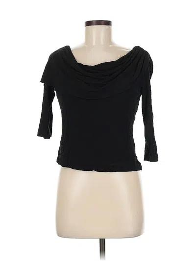 Pre-owned Karen Kane 3/4 Sleeve Top Black Cowl Neck Tops