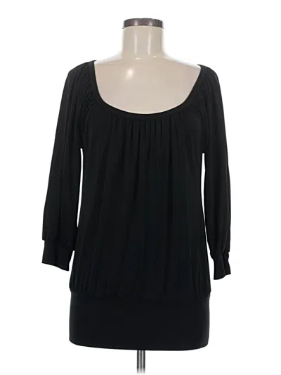 Pre-owned Karen Kane 3/4 Sleeve T-shirt In Black