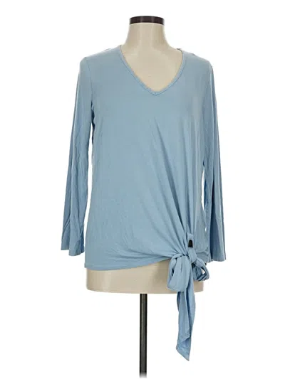 Pre-owned Karen Kane 3/4 Sleeve T-shirt In Blue