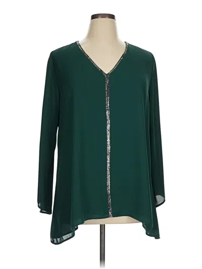 Pre-owned Karen Kane 3/4 Sleeve T-shirt In Green