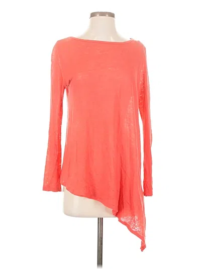 Pre-owned Karen Kane 3/4 Sleeve T-shirt In Orange