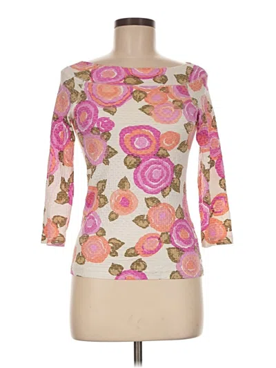 Pre-owned Karen Kane 3/4 Sleeve T-shirt In Pink