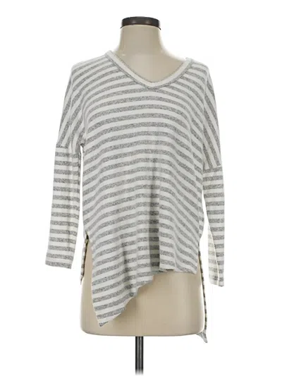 Pre-owned Karen Kane 3/4 Sleeve T-shirt In Silver