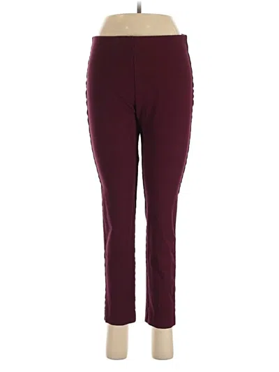 Pre-owned Karen Kane Active Pants In Burgundy