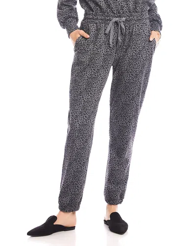 Karen Kane Animal Print Sweatpants In Gray