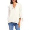 Karen Kane Appliqué Flare Sleeve High-low Top