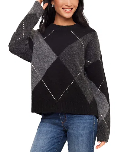 Karen Kane Argyle Crewneck Sweater In Multi