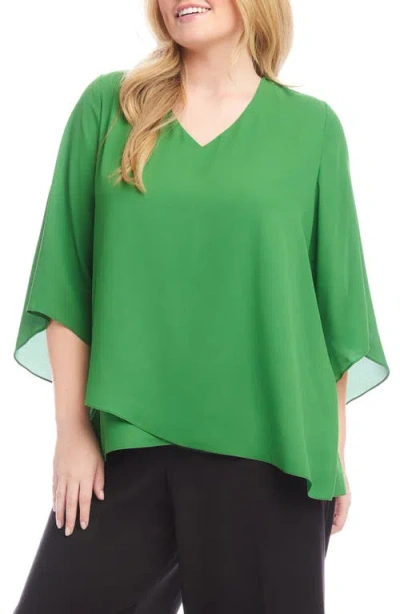 KAREN KANE KAREN KANE ASYMMETRIC HEM CREPE TOP