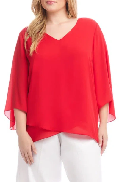 KAREN KANE KAREN KANE ASYMMETRIC HEM CREPE TOP