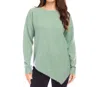 Karen Kane Asymmetric Hem Sweater In Green