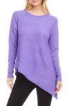 Karen Kane Asymmetric Sweater In Lavender
