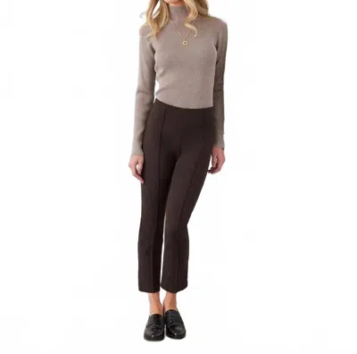 Karen Kane Bayly Cropped Pintuck Pants In Brown