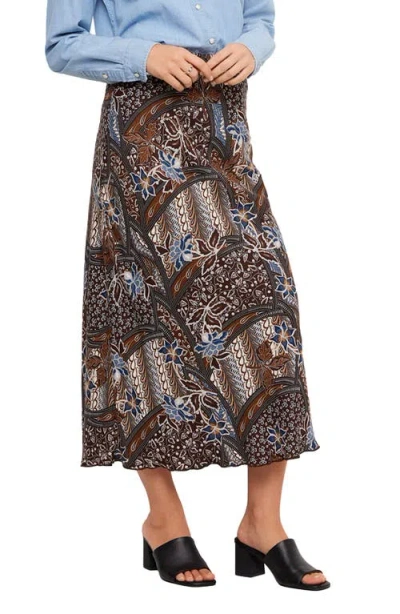 Karen Kane Bias Cut Midi Skirt In Multi
