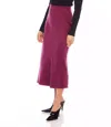 Karen Kane Bias Cut Midi Skirt In Wine In Purple