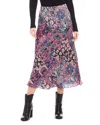 Karen Kane Print Bias Cut Midi Skirt In Print