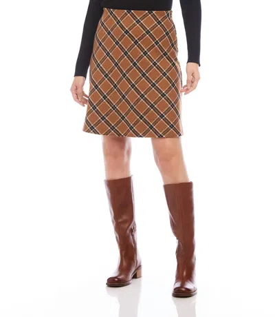Karen Kane Bias Cut Plaid Skirt In Pattern