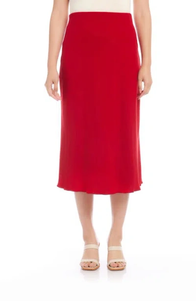 KAREN KANE KAREN KANE BIAS CUT SATIN MIDI SKIRT