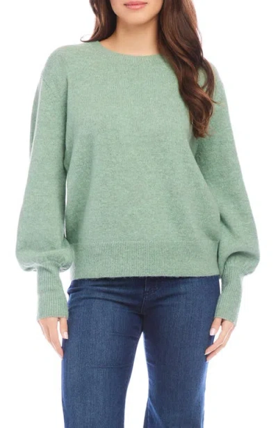 Karen Kane Bishop Sleeve Sweater In Sage