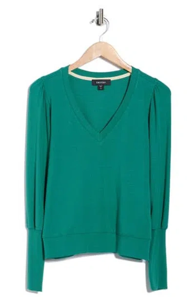 Karen Kane Bishop Sleeve Top In Green