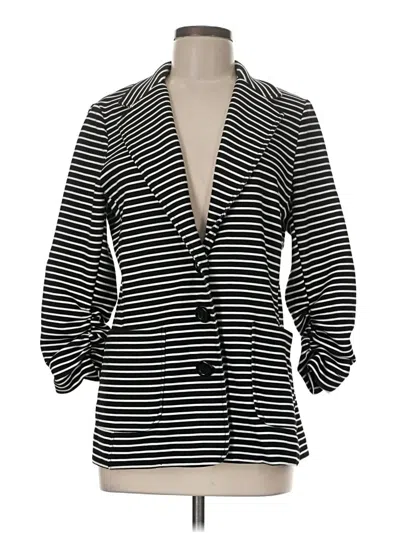 Pre-owned Karen Kane Blazer Jacket In Black