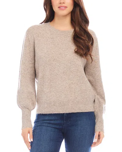 Karen Kane Blouson Sleeve Sweater In Earth